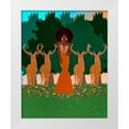 thumbnail image 1 of Lorintheory 12x14 White Modern Wood Framed Museum Art Print Titled - Lena and the Deers, 1 of 4