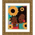 thumbnail image 1 of Lorintheory 15x18 Gold Ornate Wood Framed with Double Matting Museum Art Print Titled - Sunflower Women, 1 of 4