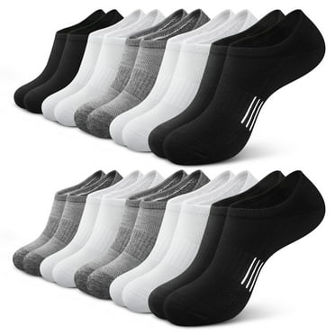 Loritta 10 Pairs No Show Socks for Women, Invisible Low Cut Liner Cushioned Colored Socks, Size 6-8