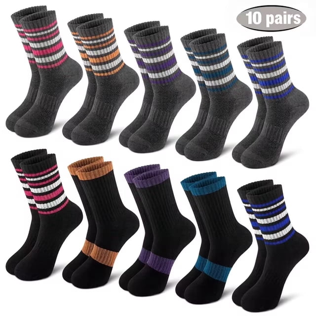 Loritta 10 Pairs Warm Wool Socks for Women Thick Knit Thermal Boot Crew Winter Warm Socks Size 6-10