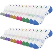 LORITTA 12 Pairs No Show Socks Womens Cushioned Invisible Low Cut Socks for Running Athletic, Size 6-8