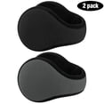 thumbnail image 1 of Loritta 2 Pacs Winter Earmuffs for Women, Warmer Fleece Classic Accessory Gift Outdoor Black and Gray, 1 of 6