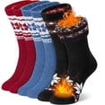 thumbnail image 1 of Loritta 3 Pairs Thermal Socks for Women, Winter Thick Warm Heated Boot Crew Socks Size 5-11, 1 of 6