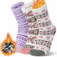 thumbnail image 1 of Loritta 3 Pairs Thermal Socks for Women, Winter Thick Warm Heated Boot Crew Socks Size 5-11, 1 of 6