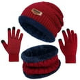 Loritta 3 Pack Unisex Winter Set Beanies, Scarves, Touch Screen Gloves