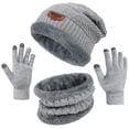 thumbnail image 1 of Loritta 3 Pack Womens Winter Hats and Casual Scarf Set Soft Winter Gloves Beanie Hats for Women, 1 of 4
