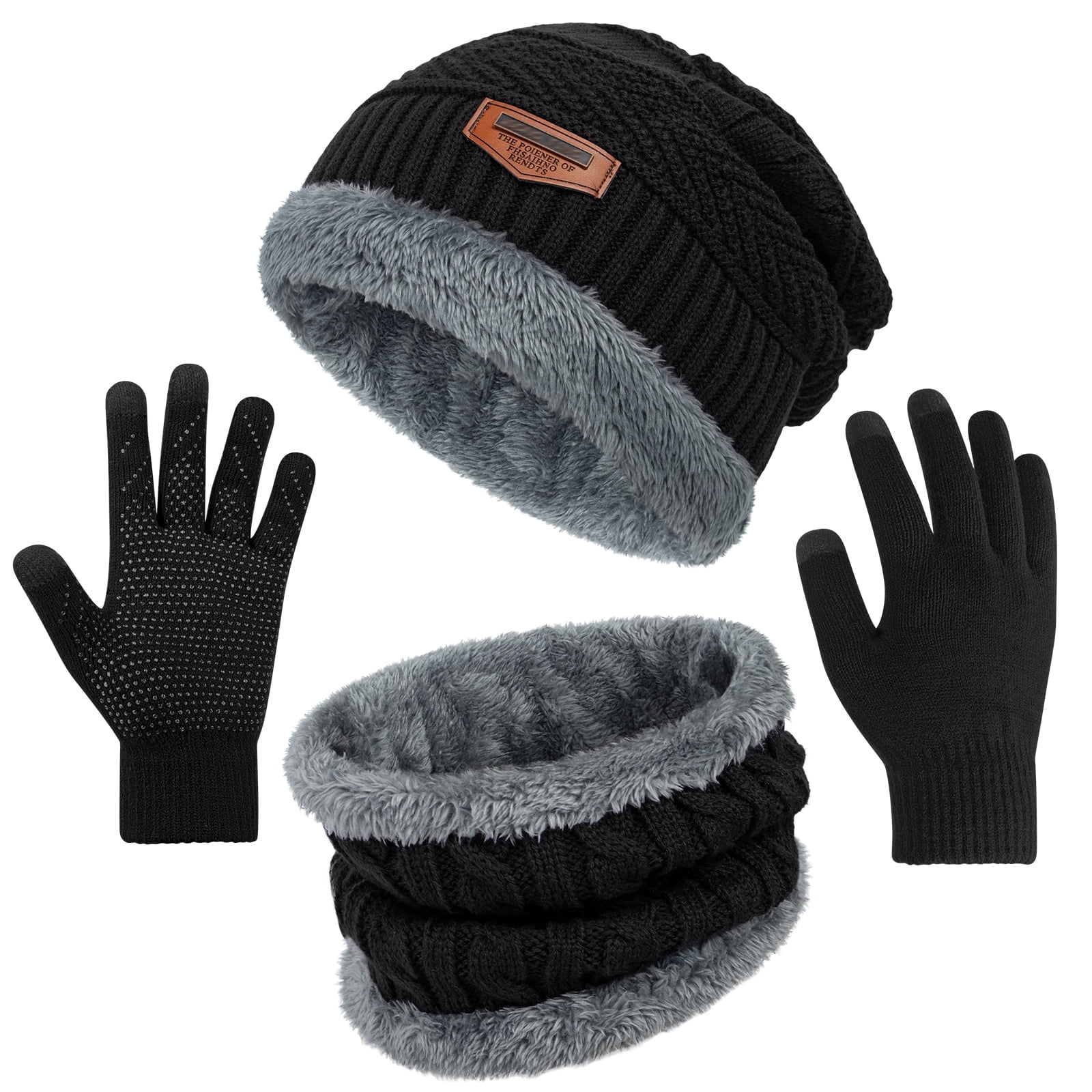 Otqutp teen girls comfortable scarves 2024 winter beanie hat scarf clearance