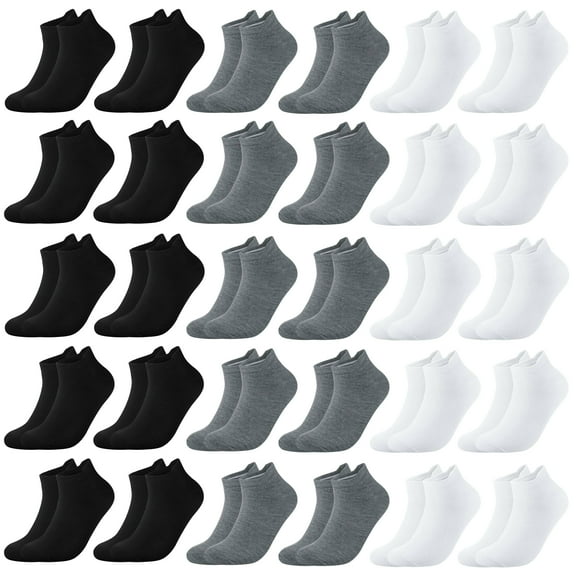 Loritta 30 Pairs Ankle Socks for Women Colorful Low Cut Socks Bulk Pack Womens Socks Size 9 11