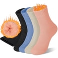 thumbnail image 1 of Loritta 4 Pairs Thermal Socks for Women Winter Thick Warm Heated Boot Crew Socks, 1 of 6