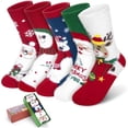 thumbnail image 1 of Loritta 5 Pairs Fuzzy Socks for Women, Ultra Soft Cozy Winter Warm Mink Socks with Gift Box, Size 6-10, 1 of 7