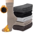 thumbnail image 1 of Loritta 5 Pairs Womens Socks Wool Socks Thick Knit Warm Winter Socks for Women Gifts Size 5-9, 1 of 7
