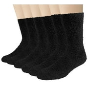 Loritta 6 Pairs Mens Fuzzy Sock Fluffy Warm Winter Cozy Slipper Socks for Men Size 6-12