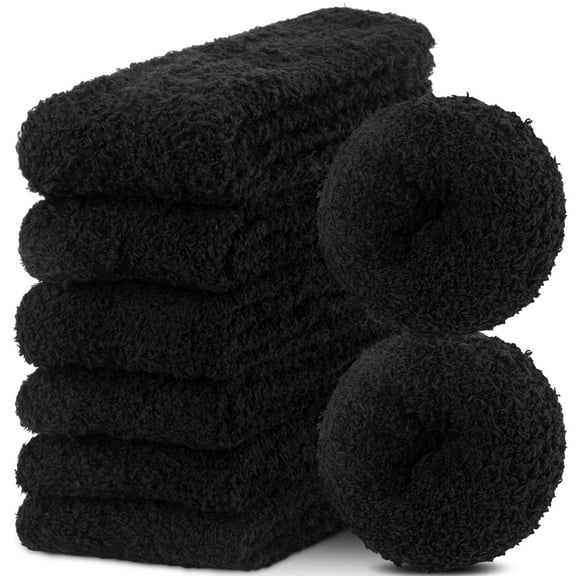 Loritta 6 Pairs Mens Fuzzy Sock Fluffy Warm Winter Cozy Socks for Men Size 6-12