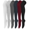 thumbnail image 1 of Loritta 6 Pairs Thigh High Stockings Womens Knee High Socks, over The Knee Socks, Style B, 1 of 7