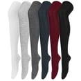 thumbnail image 1 of Loritta 6 Pairs Thigh High Stockings Womens Knee High Socks, over The Knee Socks, Style B, 1 of 7