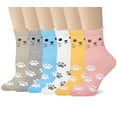 thumbnail image 1 of Loritta 6 Pairs Womens Crew Socks Cute Dog Cat Novelty Animal Cartoon Girl Socks Cotton Gifts, Size 5-9, 1 of 6