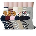 thumbnail image 1 of Loritta 6 Pairs Womens Crew Socks Cute Dog Cat Novelty Animal Cartoon Girl Socks Cotton Gifts, Size 5-9, 1 of 6