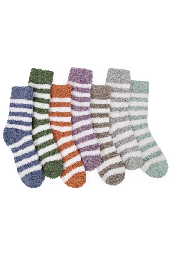 7 Pairs Womens Fuzzy Socks Soft Winter Warm Cozy Fluffy Soft Socks Gifts