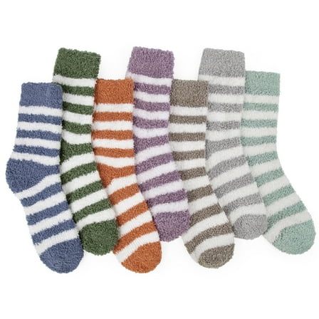Loritta 7 Pairs Womens Fuzzy Socks Soft Winter Warm Cozy Fluffy Soft Socks Gifts