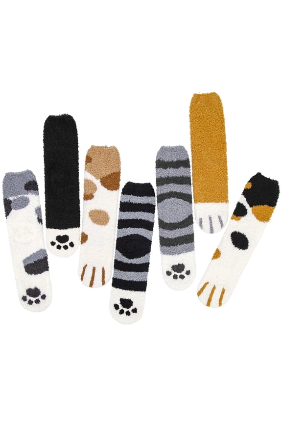 Fuzzy Fluffy Socks for Women Soft Warm Cozy Winter Socks Gifts, 7 Pairs