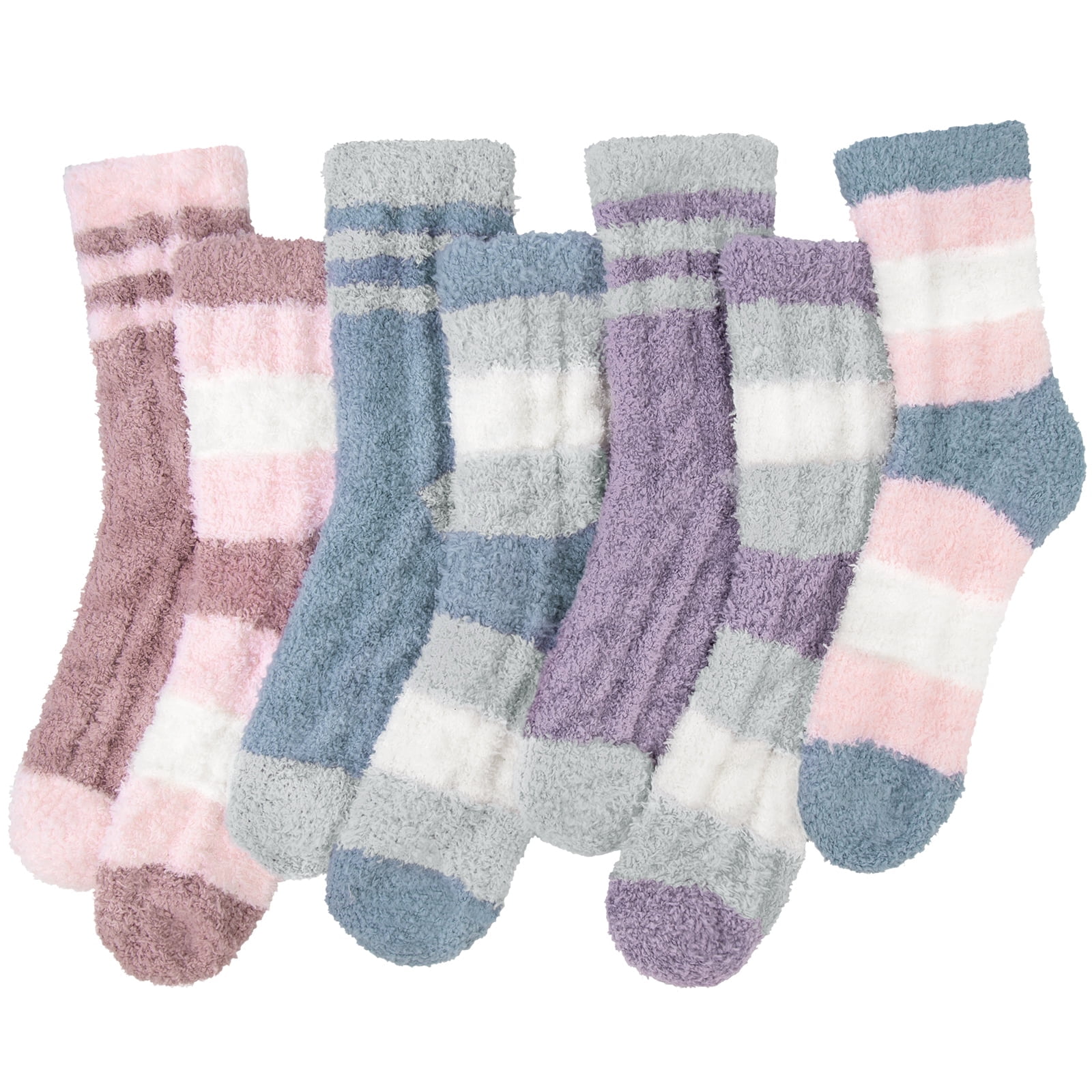 Loritta Women's Fuzzy Fluffy Cozy Winter Slipper Socks, Soft Warm ...