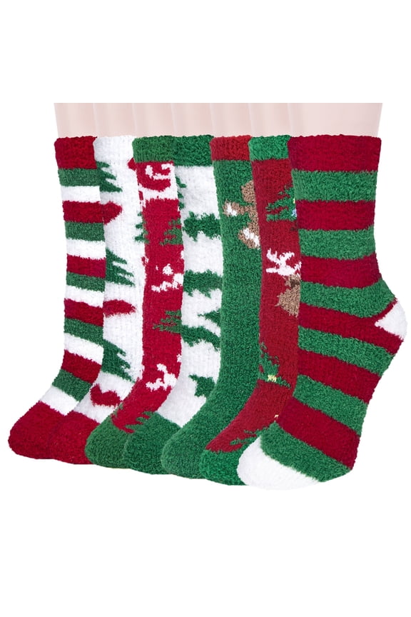 Fuzzy Socks Womens Cozy Fluffy Socks for Women Soft Winter Warm for Home Christmas Gifts