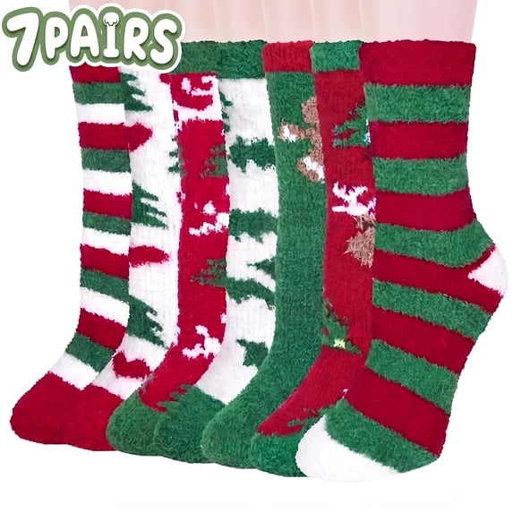 Loritta Fuzzy Socks Womens Cozy Fluffy Socks for Women Soft Winter Warm for Home Christmas Gifts