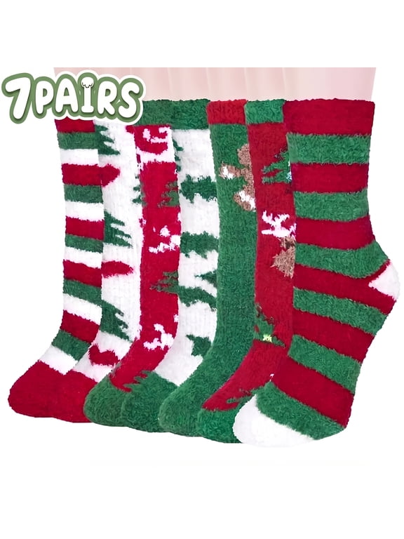 Fuzzy Socks Womens Cozy Fluffy Socks for Women Soft Winter Warm for Home Christmas Gifts