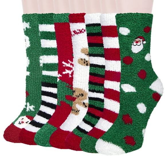 Loritta Fuzzy Socks Womens Cozy Fluffy Socks for Women Soft Winter Warm for Home Christmas Gifts