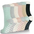 thumbnail image 1 of Loritta Fuzzy Socks for Women Slipper Winter Warm Cozy Socks with Grippers Womens 6 Pairs,Size 5-9, 1 of 6