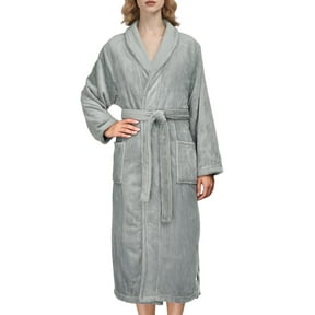 Blue Star Clothing Women's Full Length Plush Body Robe with Belt and 2 ...