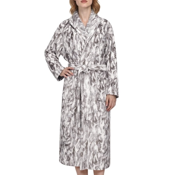 Loritta Robes for Women Soft Plush Bathrobe Womens Fleece Fuzzy Robes Ladies Bathrobes for Winter