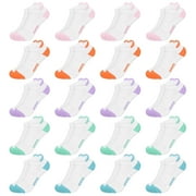 LORITTA 20 Pairs Kids Socks Girls Sports Breathable Ankle Multi Colors Socks,Size L,4-7 Years Old