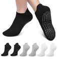 thumbnail image 1 of Loritta Grip Socks Pilates for Woman Non Slip Yoga Sock with Grips for Ballet Workout Hospital, 6 Pairs, 1 of 6