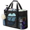 thumbnail image 1 of Loritta Beach Bag for Women Foldable Large Tote Bag with Multiple Pockets Waterproof Mesh Bag Portable for Summer Beach Picnic Camping, 1 of 7