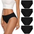 thumbnail image 1 of Loritta Period Underwear for Women Bikini Cotton Panties Leak Proof Postpartum Underwear 4 Packs, Size XS-3XL, 1 of 8