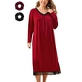 thumbnail image 1 of Loritta Plus Size Nightgowns for Women House Dress Long Sleeve Loungewear Moomoo Nightgowns Sleepwear, XL-5XL, 1 of 6