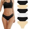 thumbnail image 1 of Loritta Seamless Underwear for Women No Show Bikini Panties Stretch Silky Invisible Hipster 6 Pack, 1 of 6