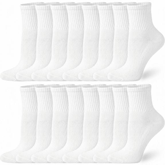 Loritta Secret 8 Pairs Womens Mid Crew Socks Casual Ankle High Running Athletic Socks for Women,Size 5-9