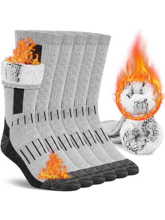 Merino Wool Socks for Women, 3 Pairs Thermal Winter Hiking Warm Thick Boot Socks
