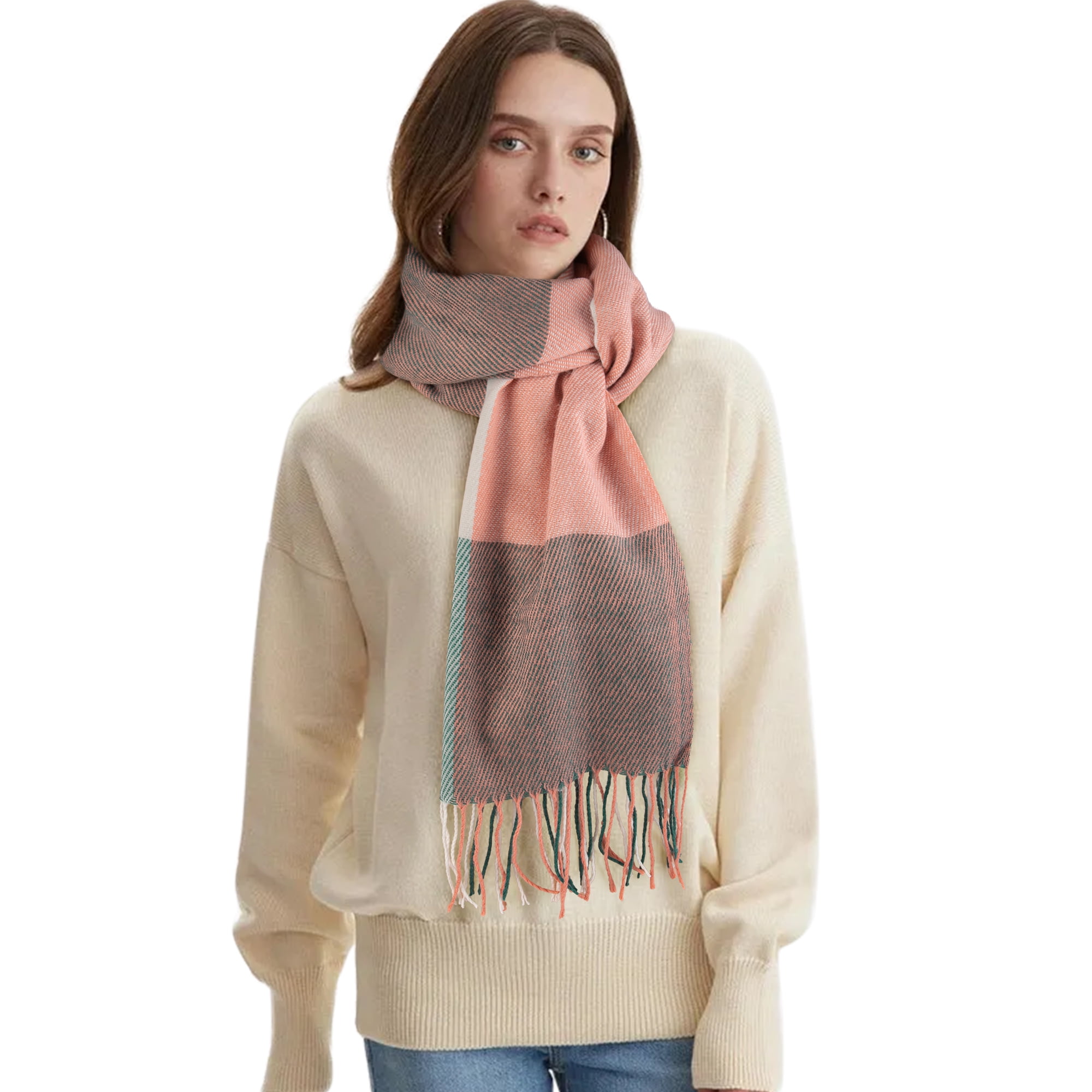 Time and Tru Women's Brushed Plaid Scarf