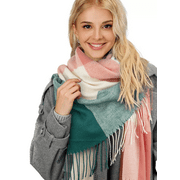 Loritta Winter Womens Scarves Plaid Warm Cozy Shawl and Wraps Scarf for Women