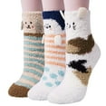 thumbnail image 1 of Loritta Women Cozy Fuzzy Socks, Winter Crew Warm Ankle Girls Slipper Socks 3 Pairs Size 5-9, 1 of 6