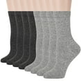 thumbnail image 1 of Loritta Women Crew Socks, Soft Cotton Dress Socks Pack Athletic Socks for Women, Size 9-11, 8 Pairs, 1 of 6