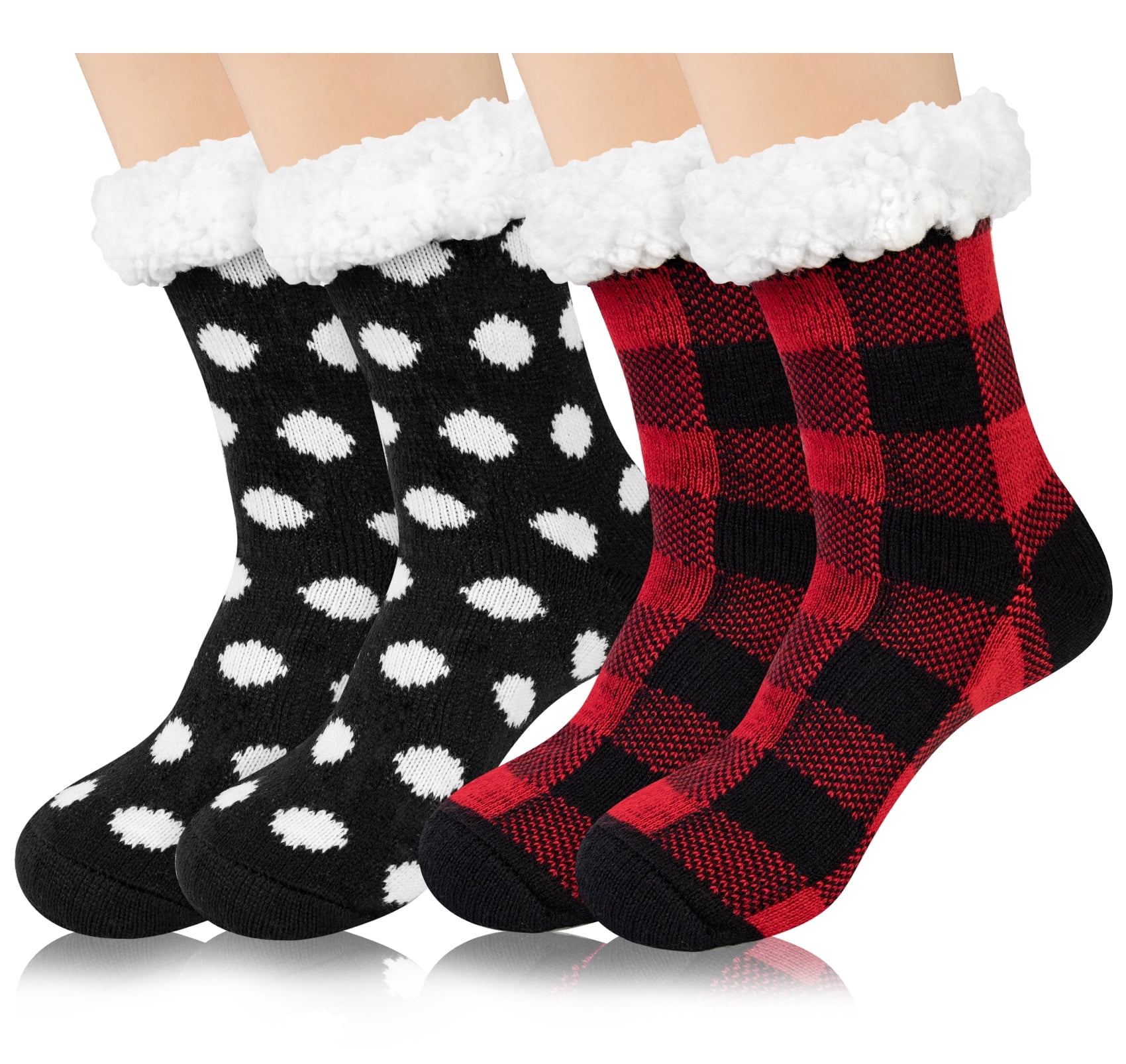 Loritta Women Slipper Fuzzy Socks Fluffy Warm Winter Cozy Cabin Soft