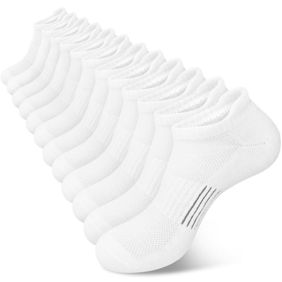 Loritta Womens Ankle Socks, Athletic Running Socks Cushioned Colored Socks 6 Pairs, Size 6-8