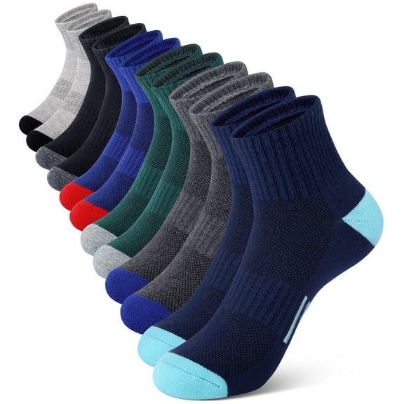 Loritta Womens Ankle Socks, Athletic Running Sports Cushioned Breathable Socks 6 Pairs, Size 6-8