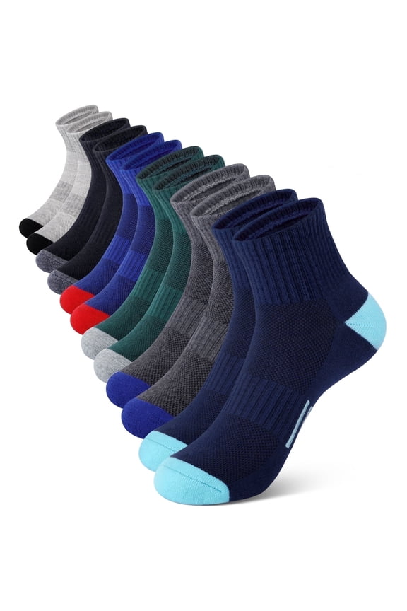 Womens Ankle Socks, Athletic Running Sports Cushioned Breathable Socks 6 Pairs, Size 8-10