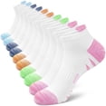 thumbnail image 1 of Loritta Womens Ankle Socks Athletic Running Low Cut Socks for Women Multicolor, 10 Pack, 1 of 7