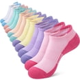 thumbnail image 1 of Loritta 6 Pairs Womens Socks Ankle Casual Low Cut Cushioned Running No Show Socks for Women, Size 6-8, 1 of 6